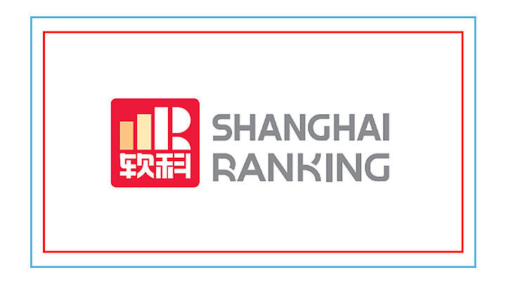 Typograficzne logo z napisem Shanghai Ranking